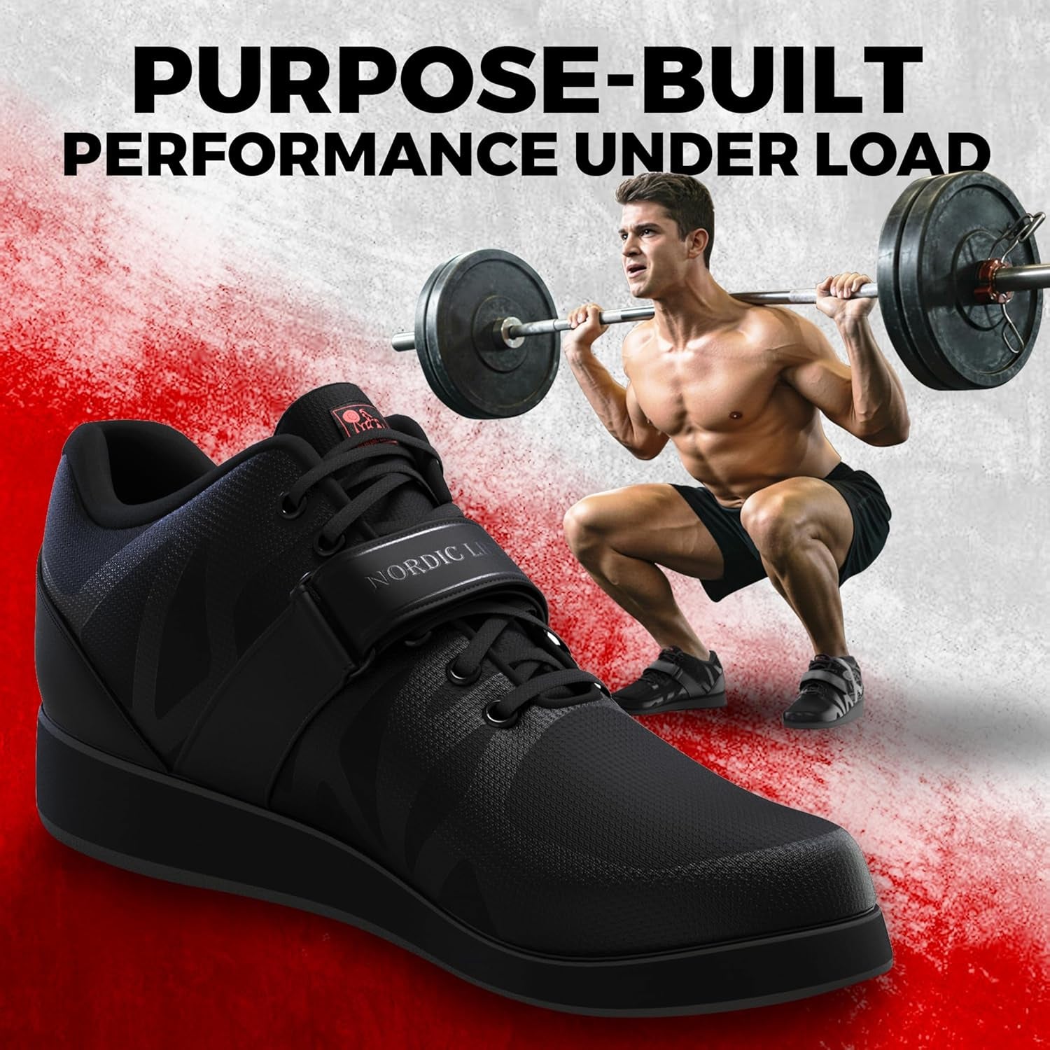 Powerlifting Shoes for Heavy Weightlifting - Men'S Squat Shoe - MEGIN