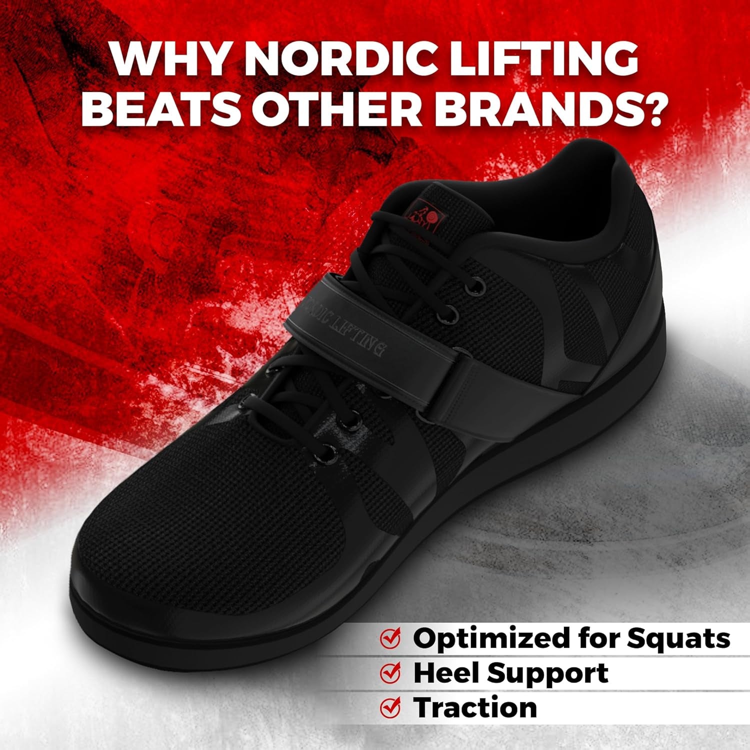 Powerlifting Shoes for Heavy Weightlifting - Men'S Squat Shoe - MEGIN