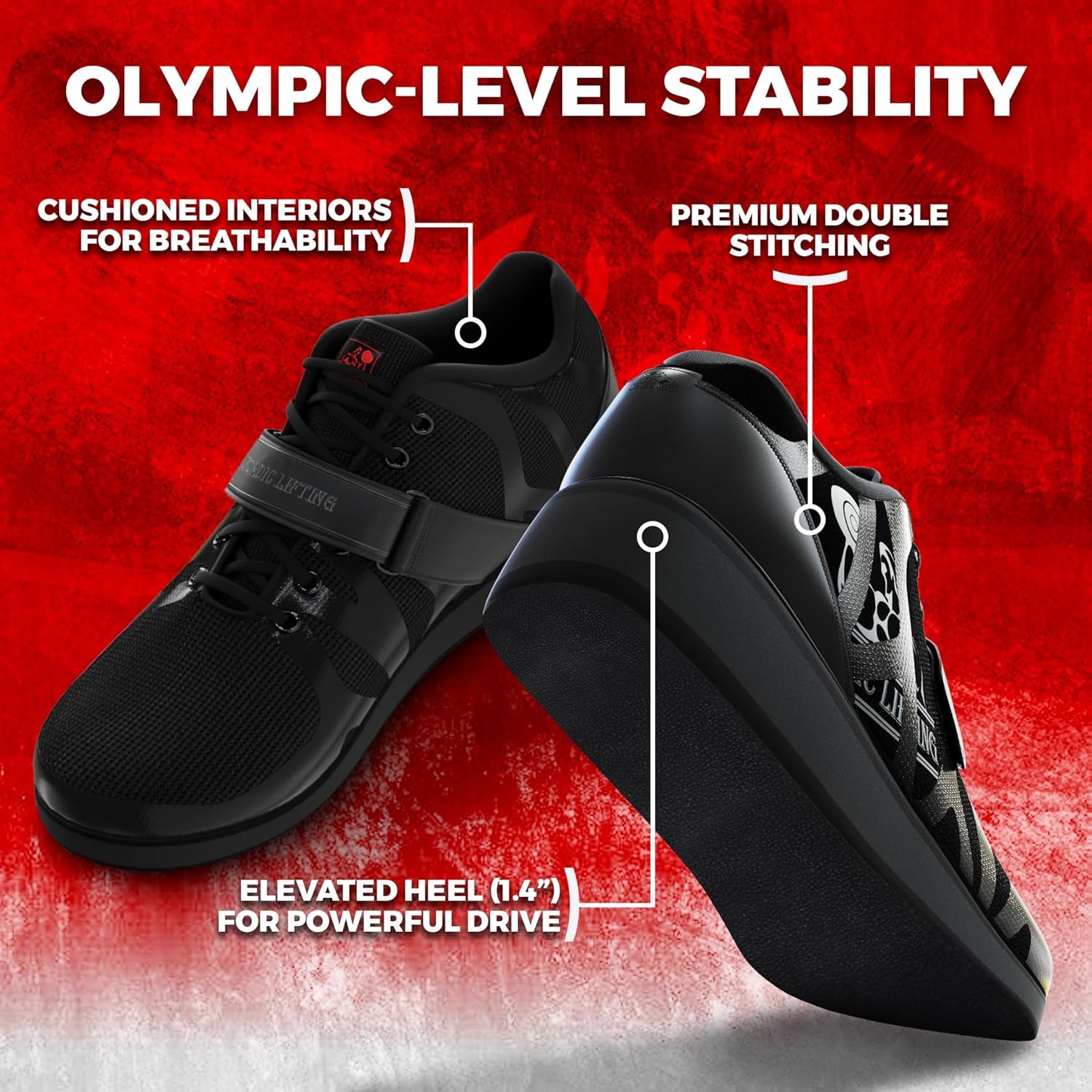 Powerlifting Shoes for Heavy Weightlifting - Men'S Squat Shoe - MEGIN